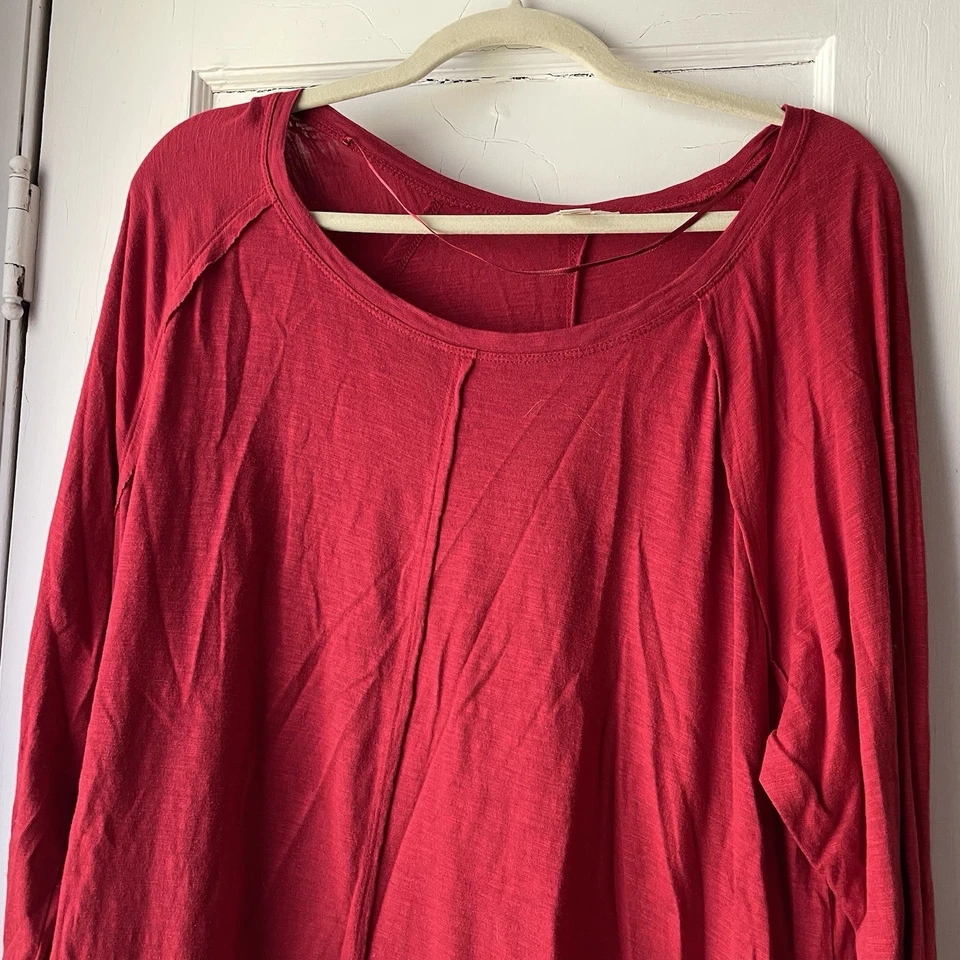 Top para mujer Style & Co. talla 1X rojo manga larga pulóver ligero boho hippie Foto 4 de 4