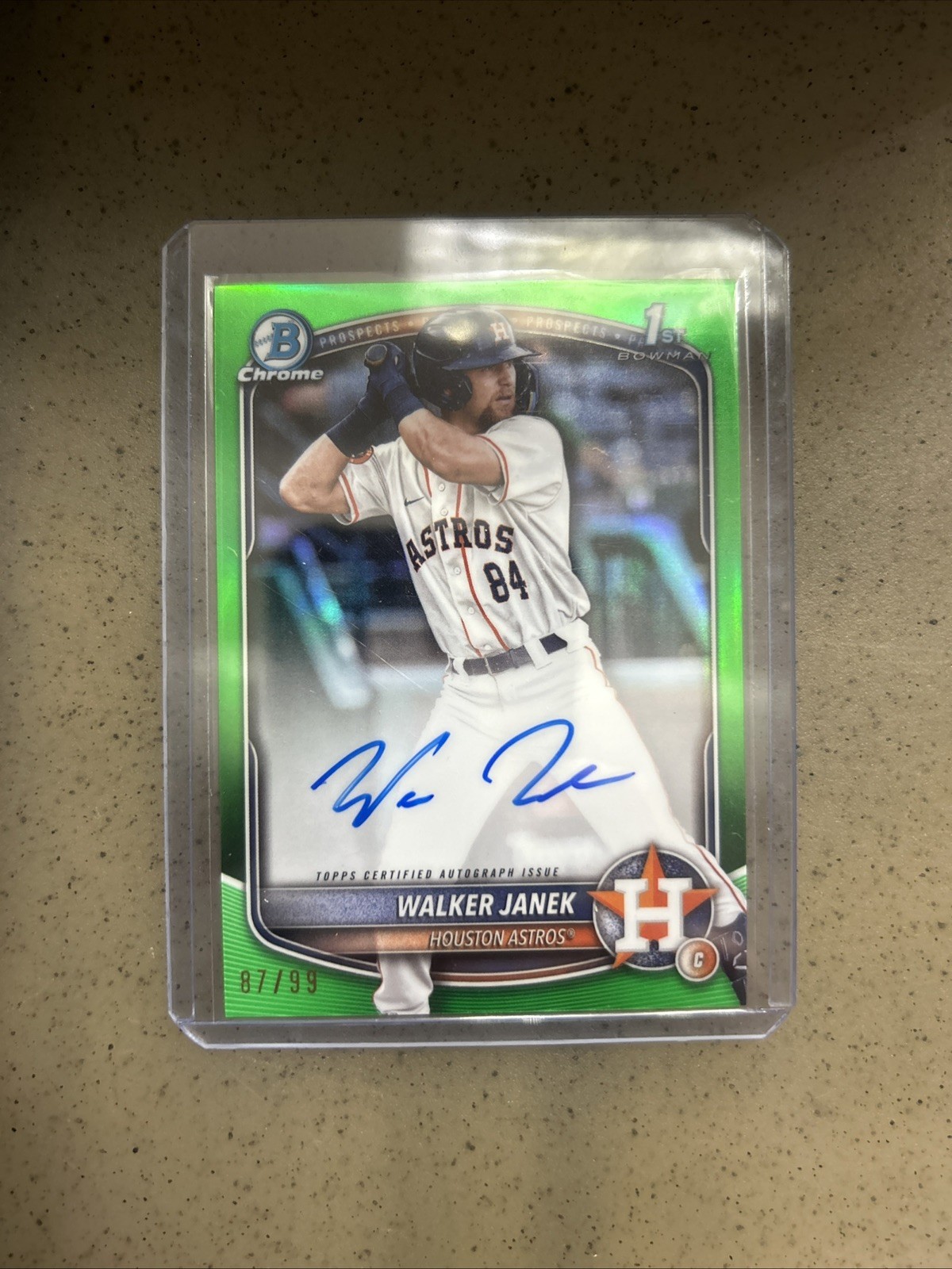 WALKER JANEK 2025 Bowman Chrome 1st GREEN SHIMMER AUTO Autograph card /99 SP