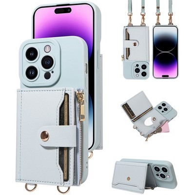 For Apple iPhone 17 Pro Max 16 15 14 13 12 11 Phone Cover Crossbody Card Holder