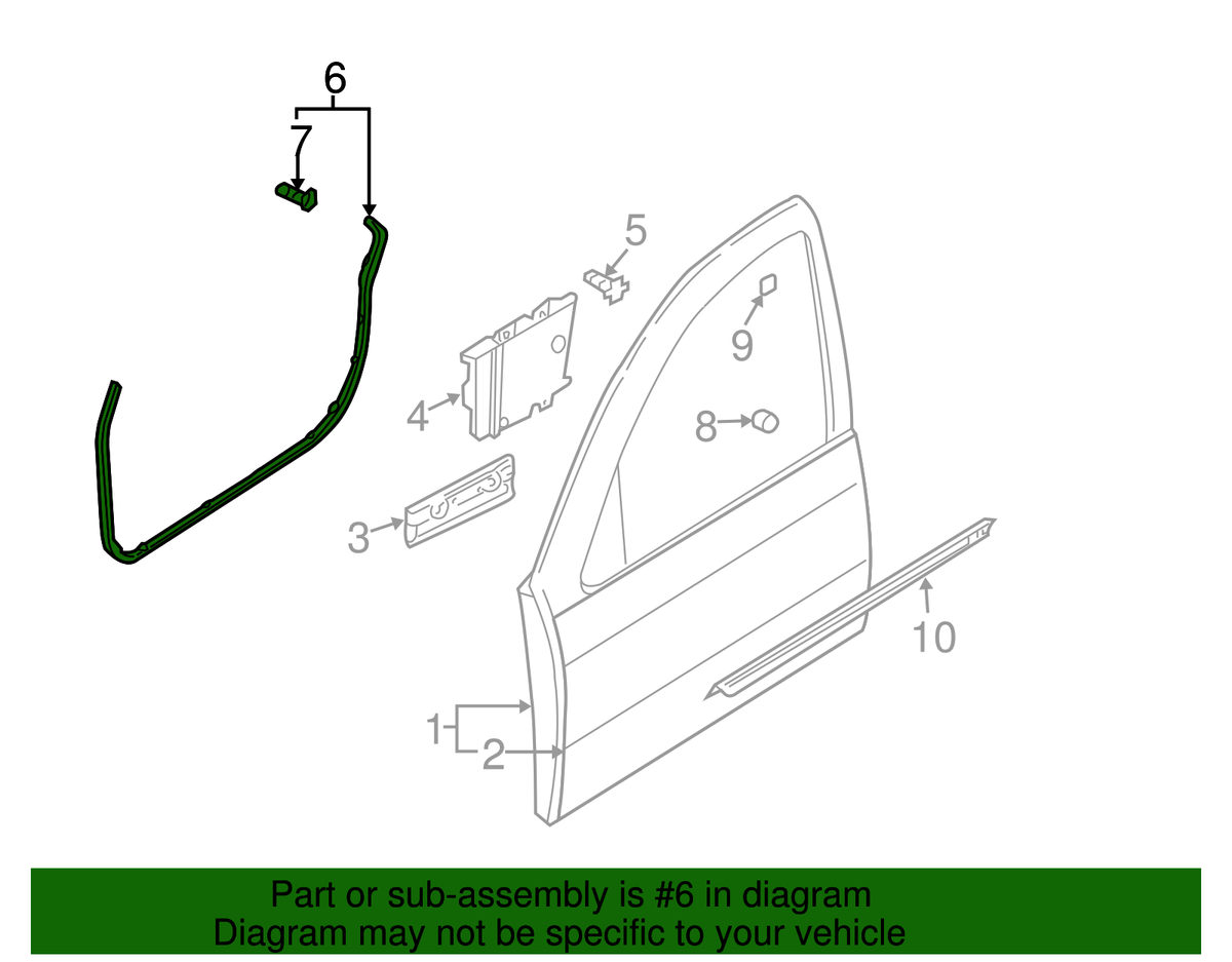 Genuine Nissan Door Weather-Strip 80831-4Z300 | eBay