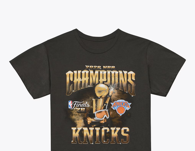 #ad #ad Mitchell amp; Ness Black New Y0rk K nicks 2026 Finals Champions T Shirt Reprint $18.99