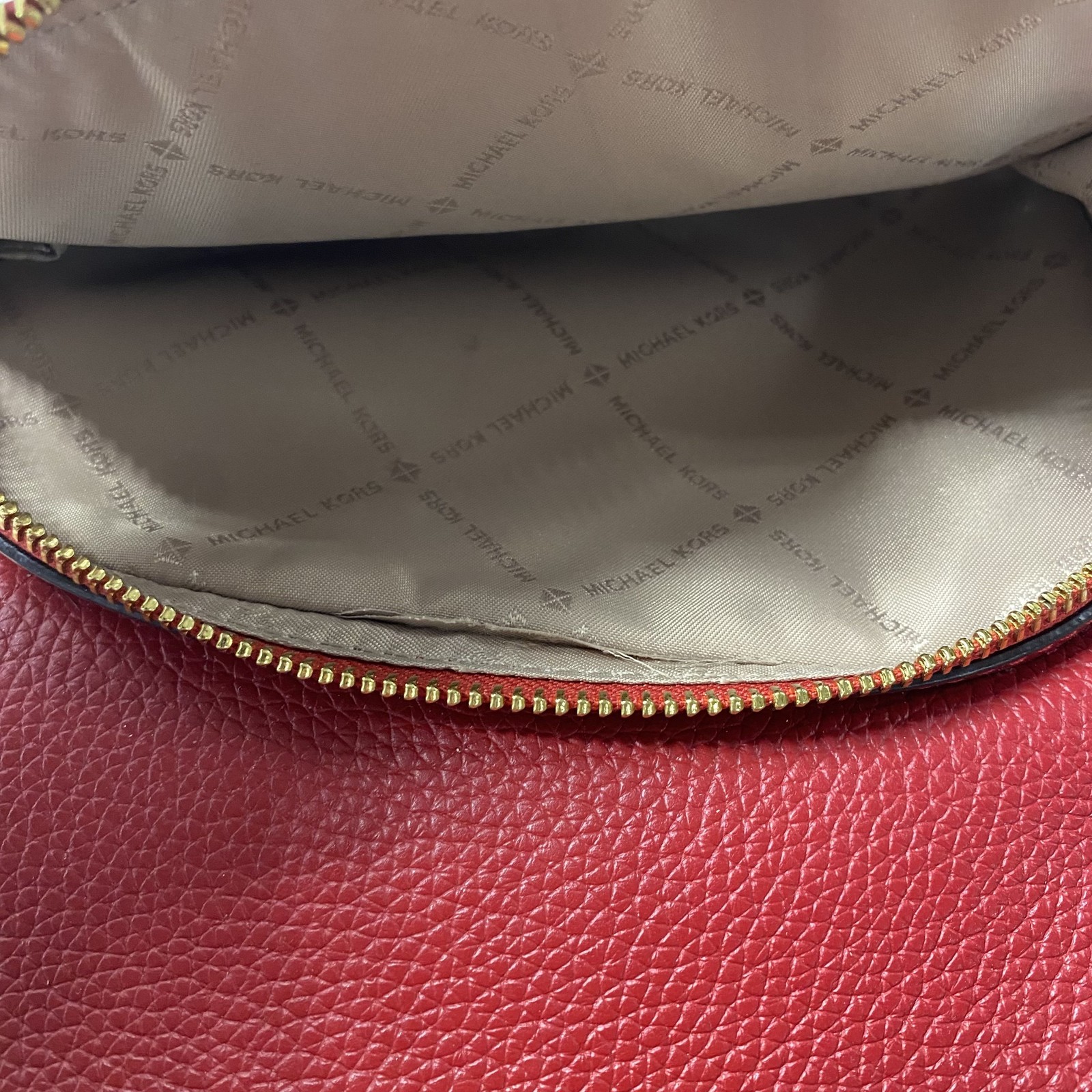 Michael Kors Red Jaycee Medium Backpack - image 4