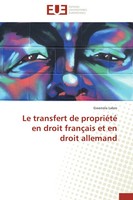 Le Transfert De PropriéTé En Droit FrançAis Et En Droit Allemand Gwenola Labro