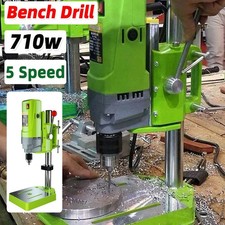 710w Rotary Pillar Drill 5 Speed Heavy Duty Bench Press Drilling Table Stand NEW