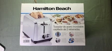 Hamilton Beach 2 Slice Brushed Stainless Steel Toaster Brand New w/ Crumb Tray