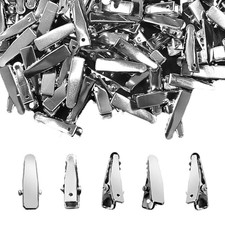 80pcs Sliver Metal Small Alligator Hair Clips, Alligator Clips For Crafts,