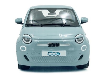 2023 FIAT 500E LIGHT BLUE 1/24 DIECAST MODEL CAR BY BBURAGO 21110