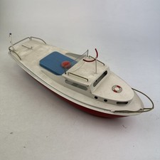 vintage Sutcliffe Tinplate Commodore Cruiser ClockworkToy Boat