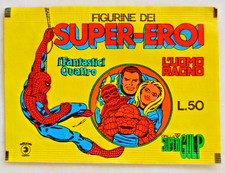 Figurine SUPER-EROI L'Uomo Ragno Fantastici Quattro bustina Editoriale Corno