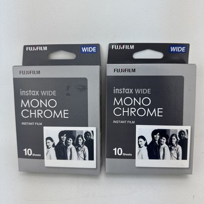 Lot of (2) NEW FUJIFILM INSTAX Wide Monochrome Instant Film - Factory Sealed 