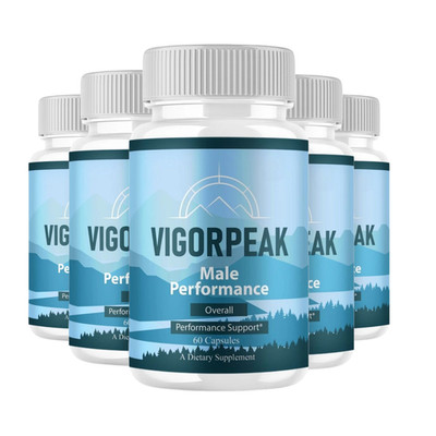 5-Pack Vigor Peak Capsules - VigorPeak Supports Daily Mens Health - 300 Caps