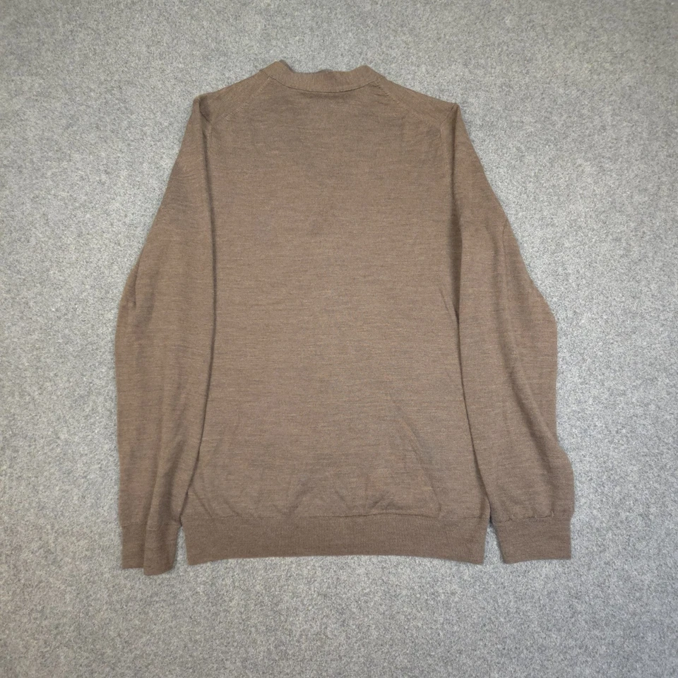 GAP Cardigan mens MEDIUM Brown Merino wool Long Sleeve Button Up V neck Size M - Image 4 of 4