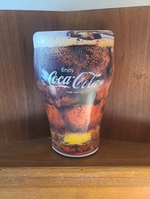 Vintage Coca Cola Glass Shaped Tin
