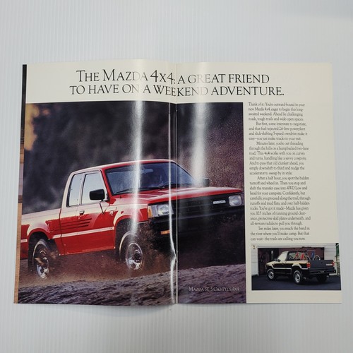 1990 Mazda Truck Brochure 4x4 Pickup SE-5 Cab Plus Dealer Sales Catalog - Picture 3 of 8