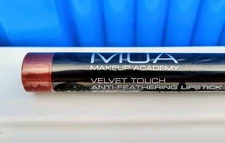 NEW MUA Make Up Academy Velvet Touch Anti-Feathering Lipstick #732 Black Cherry