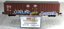 MICRO-TRAINS N WEATHERED/GRAFFITI 60' RIB-SIDE HIGH-CUBE BOX CAR CN 12344160