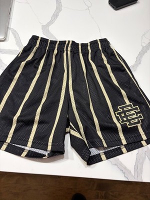 Eric Emanuel EE Basic Shorts   Black/White with White Stripes, Men s XL