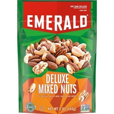 Emerald Nuts, Deluxe Mixed Nuts, 5 Oz, Resealable Bag (Pack of 2)