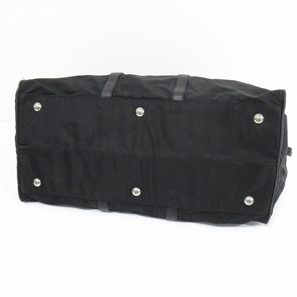 anb PRADA Boston Bag Travel Bag Black Nylon Leather Simple Made in Italy 837219 thumbnail 4