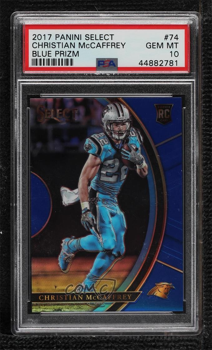2017 Select Concourse Blue Prizm /149 Christian McCaffrey #74 PSA 10 GEM MT 1b4j