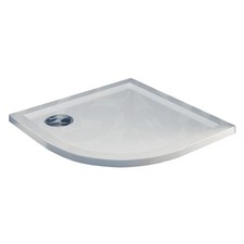 RECEVEUR PLATEAU BAC DOUCHE 90X90 CM BLANC ACRYLIQUE CIRCULAIRE ARRONDIE