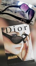 Christian Dior Oversized Sunglasses Vintage Upside Down Frame Black AP300 Womens