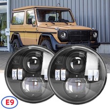 Paar E9 7 Zoll 45W LED Scheinwerfer für PUCH Benz G G-Klasse 250 GD Wolf W460