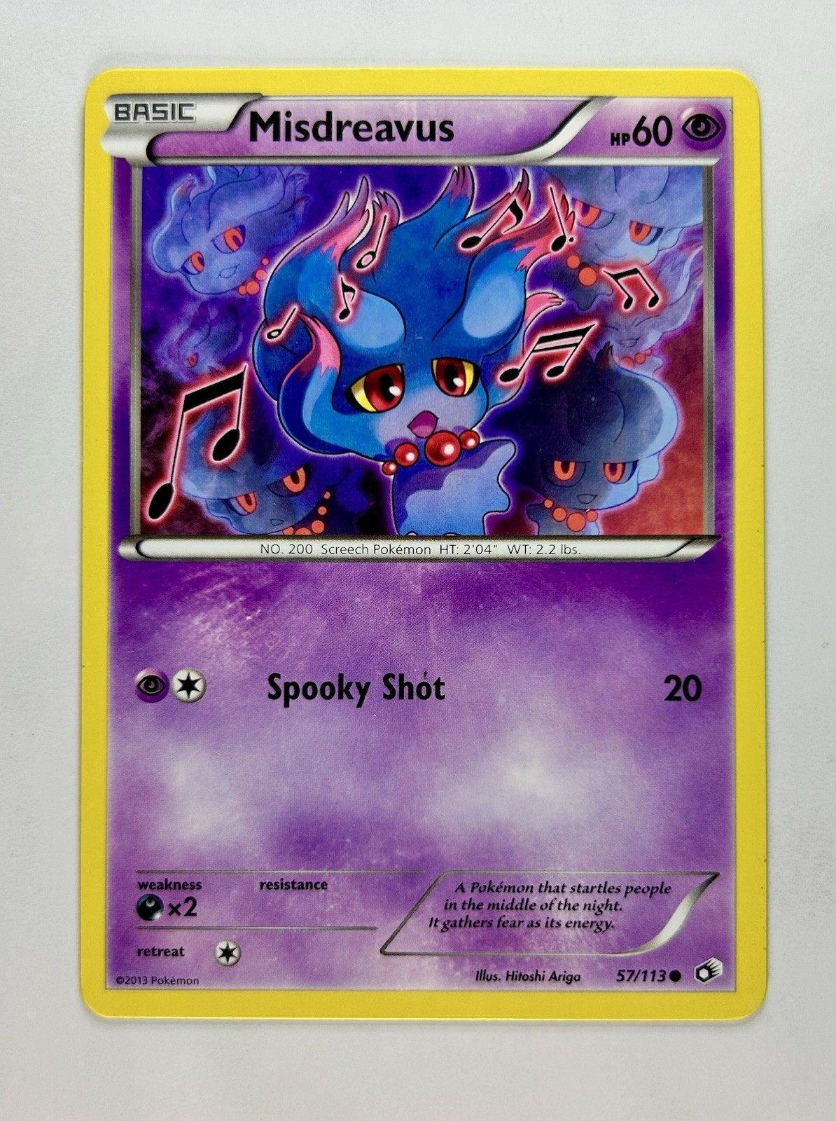 Misdreavus 2013 Pokemon Legendary Treasures Common #57/113 * Near Mint