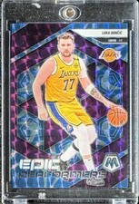 2024-25 Panini Mosaic - Epic Performers Luka Dončić #10 Reactive Blue Mosaic ...