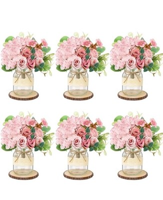 homenergy 6 set mason jar table centerpiece - wedding New