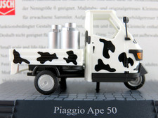 Busch 60004 Piaggio Ape 50 Pritsche (2006) mit Kuhflecken 1:43 / Spur 0 NEU/OVP
