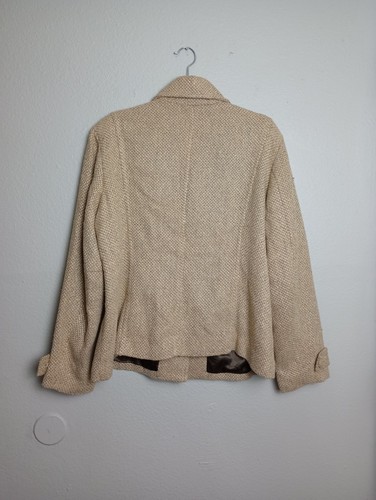 Chico's Tweed Tereasa Sakko Damen Größe 3 XL Goldie Solid Palomino Mix Blazer - Bild 4 von 6