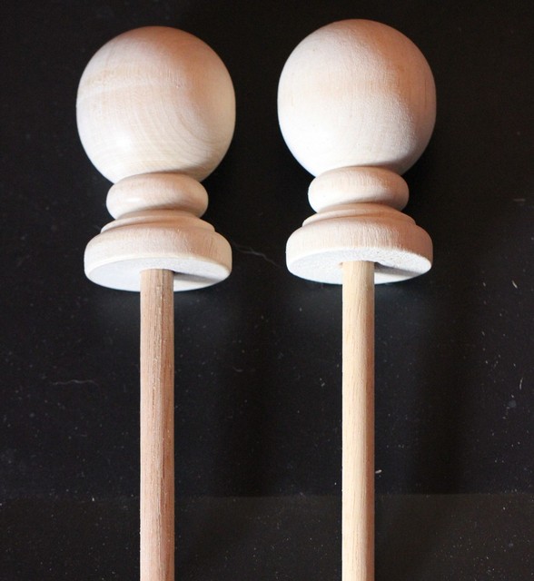 Pair of Ball TOP FINIALS 2 3/8"H CLOCK WOOD WOODEN 5 eBay
