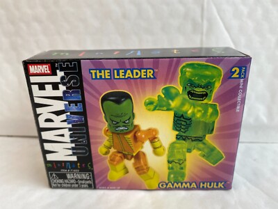 NEU UND VERPACKT Marvel Universe Minimates Serie Gamma Hulk & The Leader Spielzeug Minifiguren
