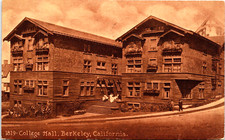 College Hall University of California at Berkeley California Sepia Postcard B89