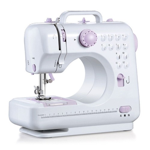 12 Stitches Mini Electric Sewing Machine Portable Overlock 2 Speeds Foot Pedal- - Picture 5 of 12