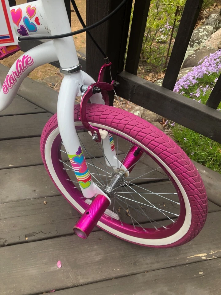 Kent Starlite Pink with white bicycle 18 inch wheels - Image 3 of 4