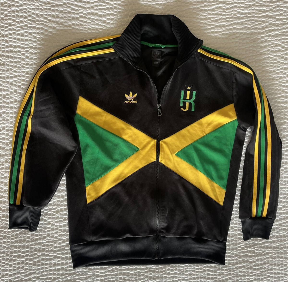 RARE Adidas Kingston Jamaica Rasta Reggae Track Jacket Size Small 