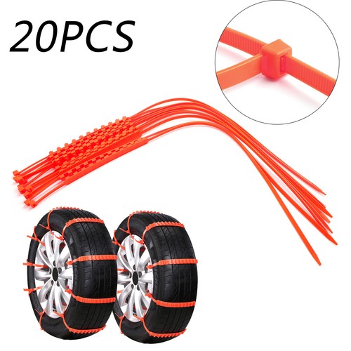 20 PCS Universal Winter Snow Mud Anti-skid Tire Chains For Car SUV Adjustable - Picture 2 of 12