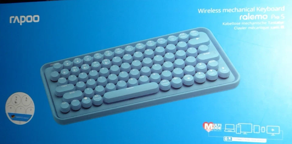 Rapoo Mechanische Multimodus Tastatur "Ralemo Pre 5", blau Drahtlose Multimodus - Bild 2 von 2