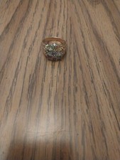 Woman Gemstone 925 Gold Plated Sterling Silver Engagement Ring/multicolor