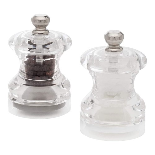 Button Mini Salt & Pepper Mill Gift Set Mini Travel Salt & Pepper
