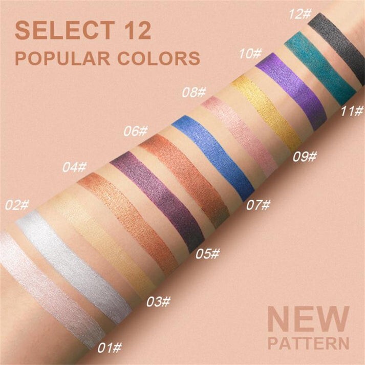 Set Ombretti in Matita 12 Colori - Trucco Occhi Veloce e Anti-Sbavatura