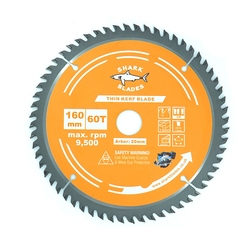 Shark Blades 160mm X 60t TCT Cordless Circular Saw Blade for 