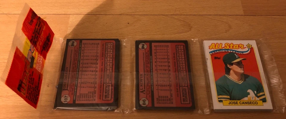Pack Jeff Parrett Joe Boever Andre Dawson José DeLeon Al Nipper José Canseco Foto 2 de 2