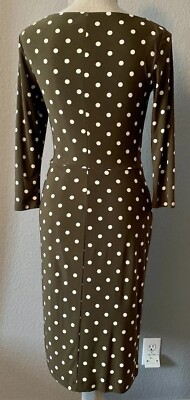 Lauren Ralph Lauren dress Olive Green Polka Dot Size 4 | eBay