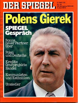 ''Der Spiegel'' Nr 24_1976; Polen Giereck Umsiedler; Kohls Zukunftspläne; Boeing