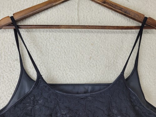 Y2k Papillon Blanc Lacey Camisole Top Womens M Black Witchy Whimsigoth Emo - Picture 10 of 19