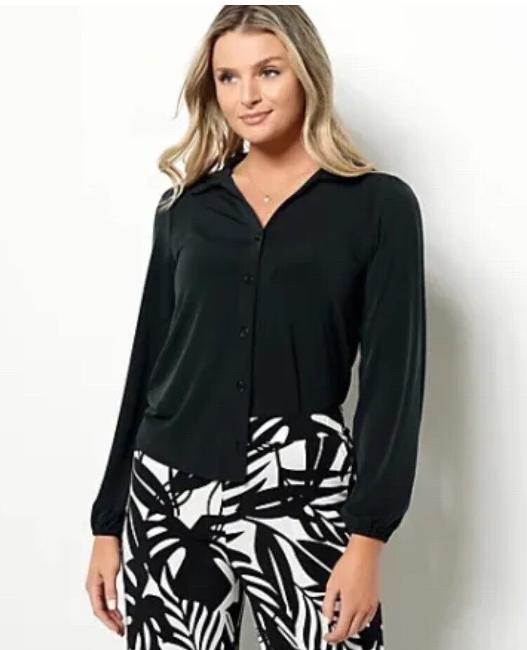 トップス double button curve tops BLACK Girl With Curves Knit Button Down Top Black XL A496920 | eBay
