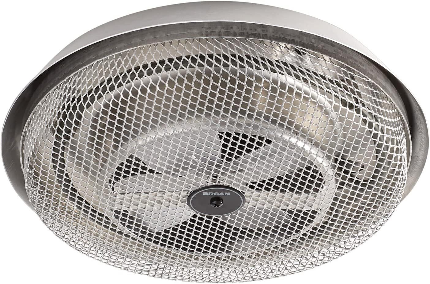 Broan-NuTone 157 Low-Profile Fan-Forced Ceiling Heater, Satin Aluminum